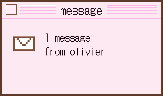 message — 1 message from olivier